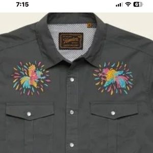 COPY - RARE Gaucho Vault Snapshirt "Dos Gallos : Charcoal Microstripe"